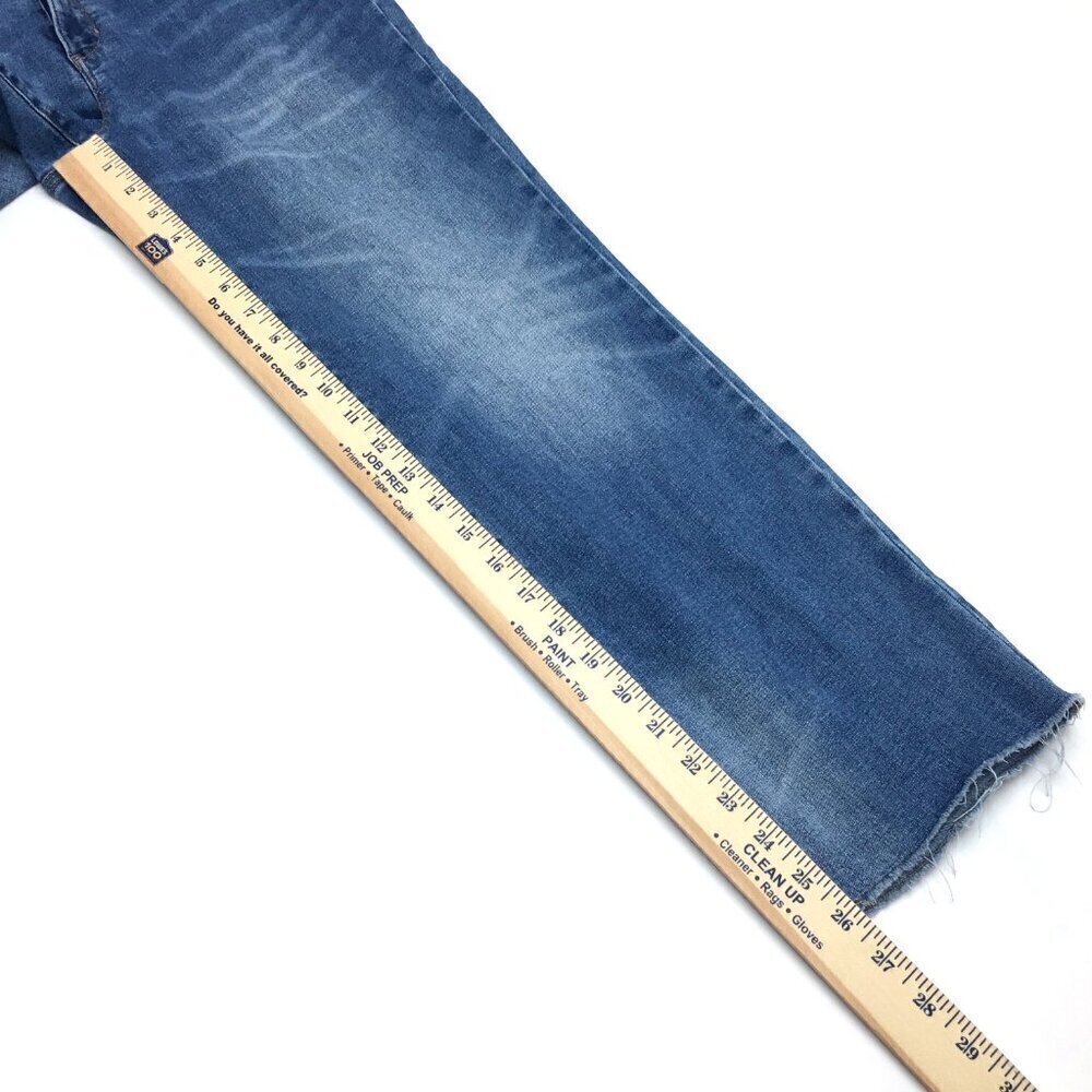 J. Jill Denim Women's Jeans Straight Leg High Rise Frayed Hems size 4 length 26" - Picture 5 of 9